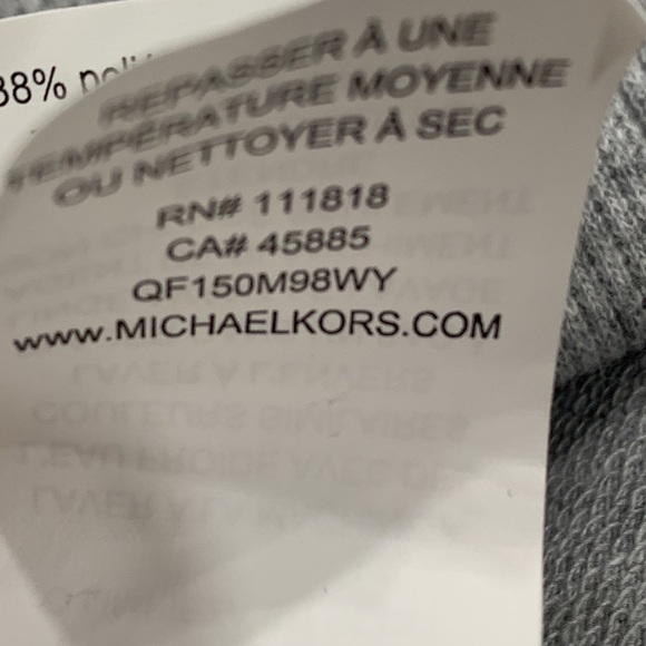 Michael by Michael Kors Heathered Grey Long Sleeve Top Cotton Blend Size M - Picture 8 of 8